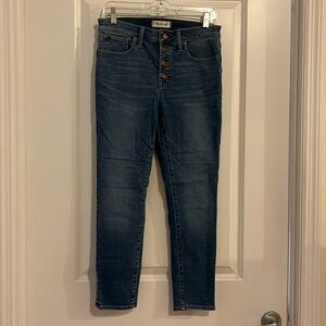 Madewell 9" Mid-Rise Skinny Crop jeans Button-front TENCEL edition. 28. NEW! 👖✨